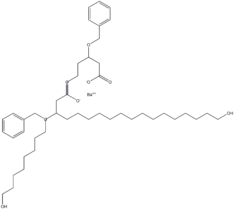 Bis(3-benzyloxy-18-hydroxystearic acid)barium salt 구조식 이미지