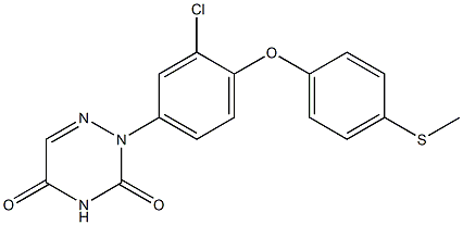 2-[3-Chloro-4-(4-methylthiophenoxy)phenyl]-1,2,4-triazine-3,5(2H,4H)-dione 구조식 이미지