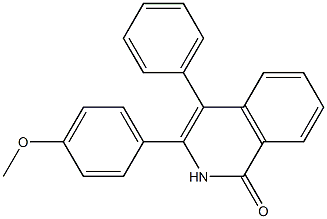 3-(4-Methoxyphenyl)-4-phenyl-1(2H)-isoquinolinone 구조식 이미지