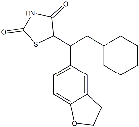 5-[2-Cyclohexylmethyl-2,3-dihydrobenzofuran-5-ylmethyl]thiazolidine-2,4-dione 구조식 이미지