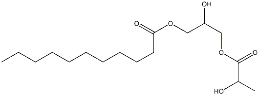 2-Hydroxypropionic acid 2-hydroxy-3-undecanoyloxypropyl ester Structure