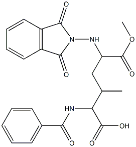 2-(Benzoylamino)-5-[(1,3-dioxo-2H-isoindol-2-yl)amino]-5-(methoxycarbonyl)-3-methylvaleric acid Structure