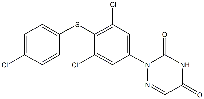 2-[4-(4-Chlorophenylthio)-3,5-dichlorophenyl]-1,2,4-triazine-3,5(2H,4H)-dione Structure