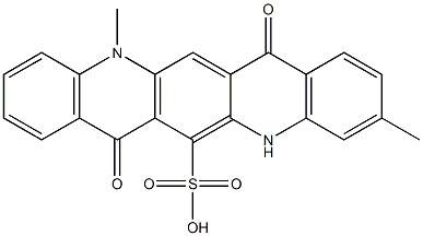 5,7,12,14-Tetrahydro-3,12-dimethyl-7,14-dioxoquino[2,3-b]acridine-6-sulfonic acid 구조식 이미지