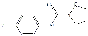 1-[N-(4-Chlorophenyl)amidino]pyrazolidine 구조식 이미지