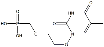 5-Methyl-1-[2-(phosphonomethoxy)ethoxy]uracil 구조식 이미지