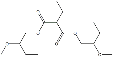 Propane-1,1-dicarboxylic acid bis(2-methoxybutyl) ester Structure