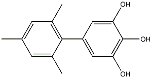 5-(2,4,6-Trimethylphenyl)benzene-1,2,3-triol 구조식 이미지