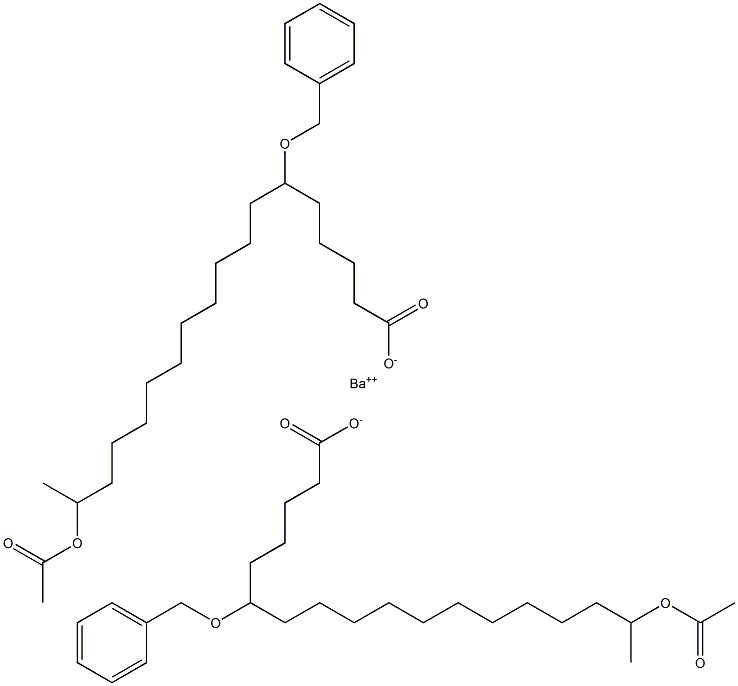 Bis(6-benzyloxy-17-acetyloxystearic acid)barium salt 구조식 이미지