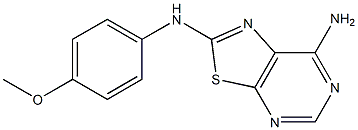 N-(4-Methoxyphenyl)thiazolo[5,4-d]pyrimidine-2,7-diamine 구조식 이미지