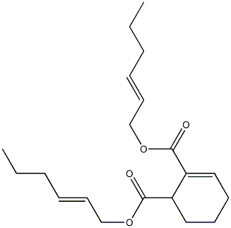 2-Cyclohexene-1,2-dicarboxylic acid bis(2-hexenyl) ester Structure