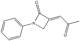 (E)-3-(2-Oxopropylidene)-1-phenylazetidin-2-one Structure