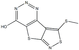 3-(Methylthio)-1,4,5,6-tetraaza-2,8-dithiacyclopent[a]inden-7-ol 구조식 이미지