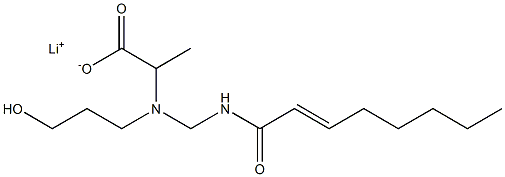 2-[N-(3-Hydroxypropyl)-N-(2-octenoylaminomethyl)amino]propionic acid lithium salt 구조식 이미지