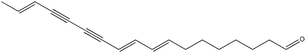 (8E,10E,16E)-8,10,16-Octadecatriene-12,14-diynal Structure