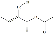 (+)-[(Z)-1-[(R)-1-(Acetyloxy)ethyl]-1-propenyl]chloromercury(II) 구조식 이미지