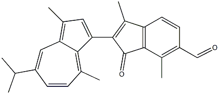 2-(1,4-Dimethyl-7-isopropylazulen-3-yl)-3,7-dimethyl-1-oxo-1H-indene-6-carbaldehyde 구조식 이미지