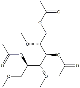 1-O,3-O,5-O-Triacetyl-2-O,4-O,6-O-trimethyl-D-mannitol 구조식 이미지