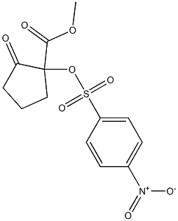 1-[(4-Nitrophenyl)sulfonyloxy]-2-oxocyclopentanecarboxylic acid methyl ester Structure