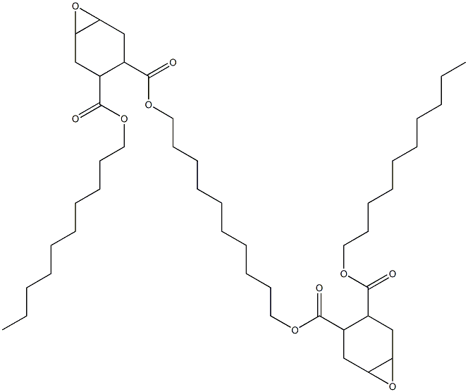 Bis[2-(decyloxycarbonyl)-4,5-epoxy-1-cyclohexanecarboxylic acid]1,10-decanediyl ester Structure