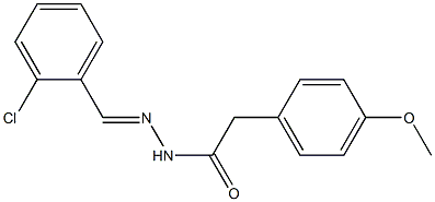 N'-(2-Chlorobenzylidene)4-methoxyphenylacetohydrazide 구조식 이미지