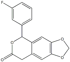 5-(3-Fluorophenyl)-5H-1,3-dioxolo[4,5-g][2]benzopyran-7(8H)-one 구조식 이미지