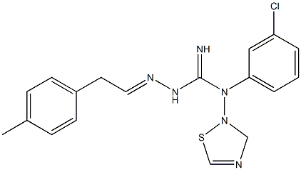 Dihydro-N-[(imino)[2-[2-(4-methylphenyl)ethylidene]hydrazino]methyl]-N-(3-chlorophenyl)-1,2,4-thiadiazol-2(3H)-amine Structure