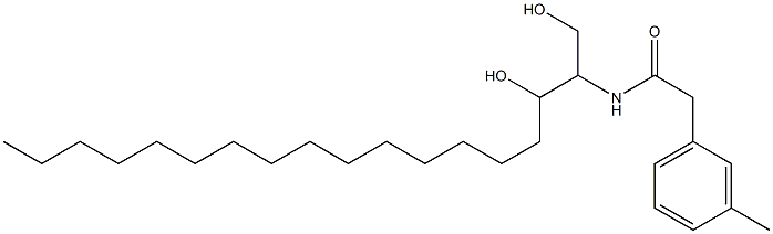 N-[2-Hydroxy-1-(hydroxymethyl)heptadecyl]-3-methylbenzeneacetamide 구조식 이미지