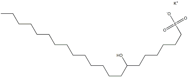 7-Hydroxyhenicosane-1-sulfonic acid potassium salt Structure