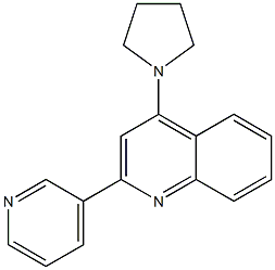 4-(1-Pyrrolidinyl)-2-(3-pyridinyl)quinoline Structure