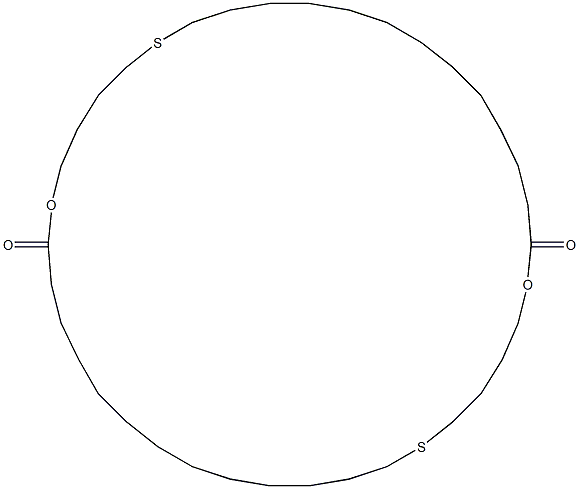 1,20-Dioxa-6,25-dithiacyclooctatriacontane-19,38-dione Structure