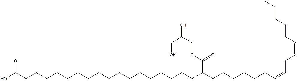 (+)-D-Glycerol 1-[(9Z,12Z)-9,12-octadecadienoate]2-stearate 구조식 이미지