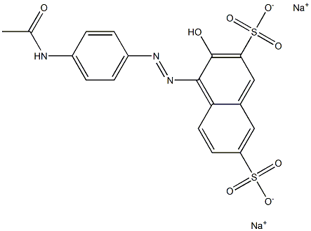 4-[[4-(Acetylamino)phenyl]azo]-3-hydroxy-2,7-naphthalenedisulfonic acid disodium salt 구조식 이미지