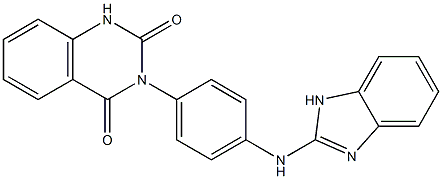 3-[4-[(1H-Benzimidazol-2-yl)amino]phenyl]quinazoline-2,4(1H,3H)-dione Structure