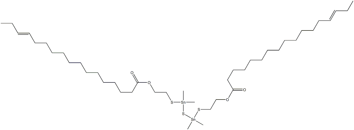 Bis[dimethyl[[2-(13-hexadecenylcarbonyloxy)ethyl]thio]stannyl] sulfide Structure