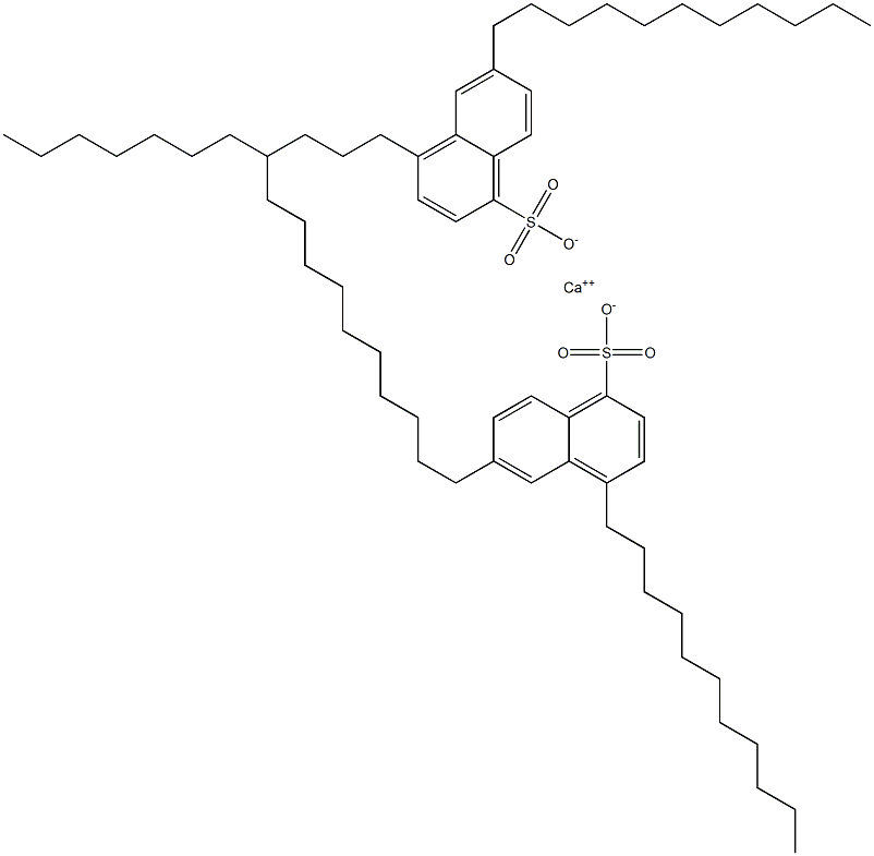 Bis(4,6-diundecyl-1-naphthalenesulfonic acid)calcium salt Structure