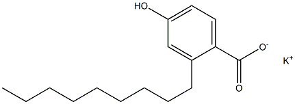 2-Nonyl-4-hydroxybenzoic acid potassium salt 구조식 이미지