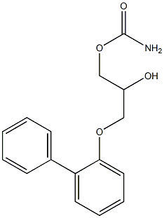 3-(1,1'-Biphenyl-2-yloxy)-1,2-propanediol 1-carbamate 구조식 이미지