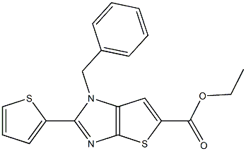 1-Benzyl-2-(2-thienyl)-1H-thieno[2,3-d]imidazole-5-carboxylic acid ethyl ester 구조식 이미지