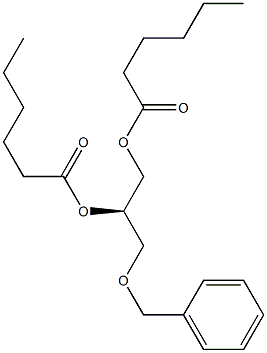 [R,(-)]-3-O-Benzyl-1-O,2-O-dihexanoyl-D-glycerol Structure