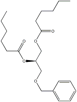 [R,(-)]-3-O-Benzyl-1-O,2-O-dihexanoyl-D-glycerol 구조식 이미지