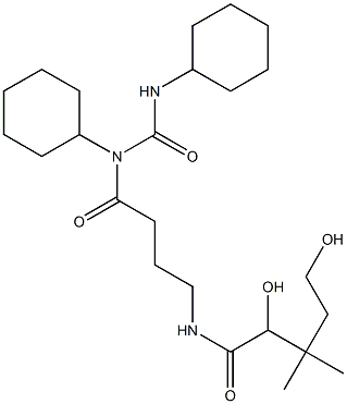 1,3-Dicyclohexyl-1-[4-(2,5-dihydroxy-3,3-dimethylvalerylamino)butyryl]urea Structure