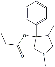 1,4-Dimethyl-3-phenylpyrrolidin-3-ol propionate 구조식 이미지