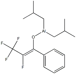 Diisobutyl[(E)-1-phenyl-2,3,3,3-tetrafluoro-1-propenyloxy]aluminum Structure