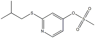 Methanesulfonic acid 2-(2-methylpropylthio)-4-pyridinyl ester Structure