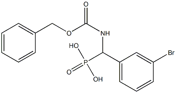 (Benzyloxycarbonylamino)(3-bromophenyl)methylphosphonic acid 구조식 이미지