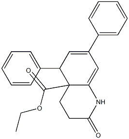 5-Phenyl-2-oxo-7-phenyl-1,2,3,4,4a,5-hexahydroquinoline-4a-carboxylic acid ethyl ester 구조식 이미지