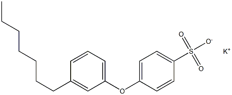 4-(3-Heptylphenoxy)benzenesulfonic acid potassium salt Structure