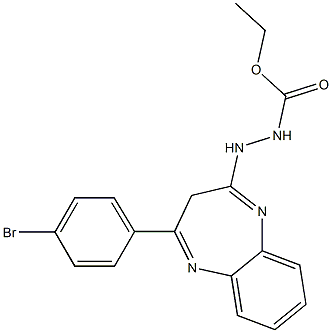 3-[4-(4-Bromophenyl)-3H-1,5-benzodiazepin-2-yl]carbazic acid ethyl ester 구조식 이미지