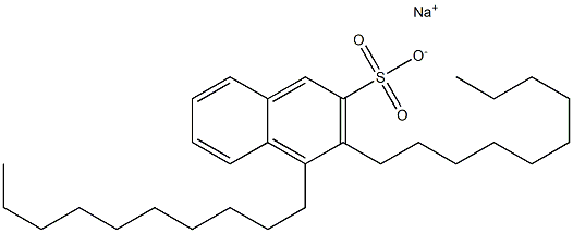 3,4-Didecyl-2-naphthalenesulfonic acid sodium salt 구조식 이미지